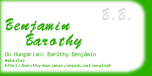 benjamin barothy business card