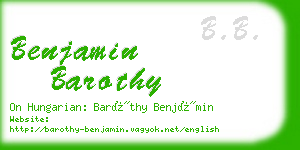 benjamin barothy business card